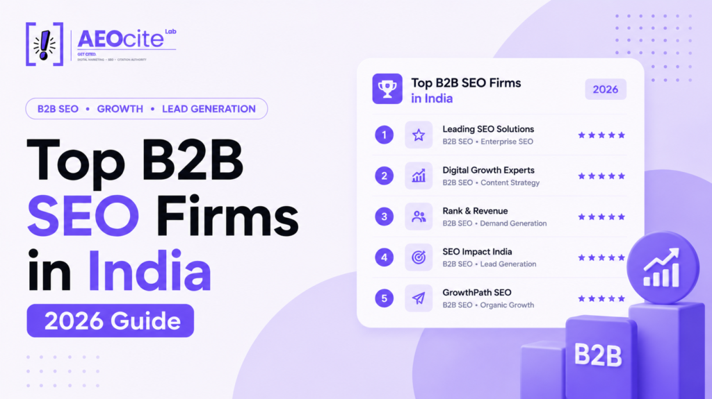 Top B2B SEO Firms in India
