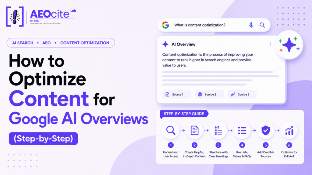 How to Optimize Content for Google AI Overviews