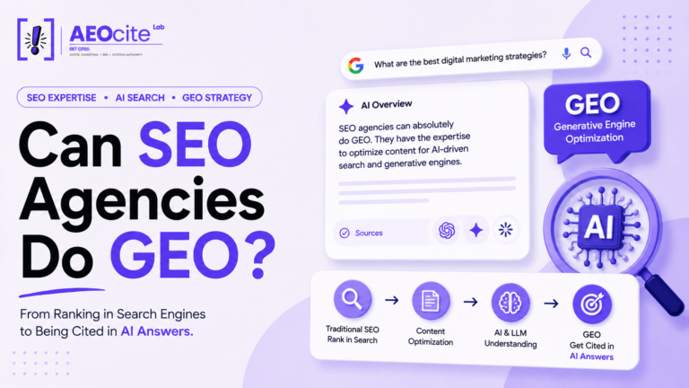 Can SEO Agencies Do GEO – Or Do You Need a Specialist?